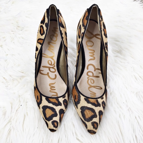 Sam Edelman Zola Leopard Calf Hair Heels  - Picture 2 of 10